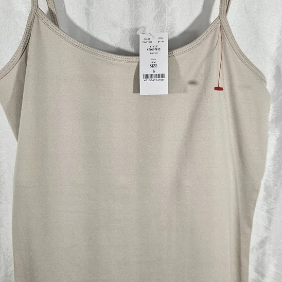 White House Black Market Tan Sleeveless Fitted Camisole. #073 - Picture 2 of 6